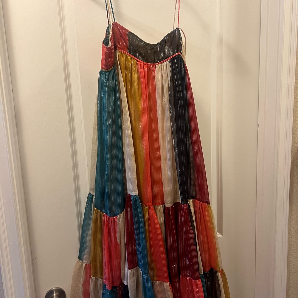 Multicolor Striped Maxi Dress